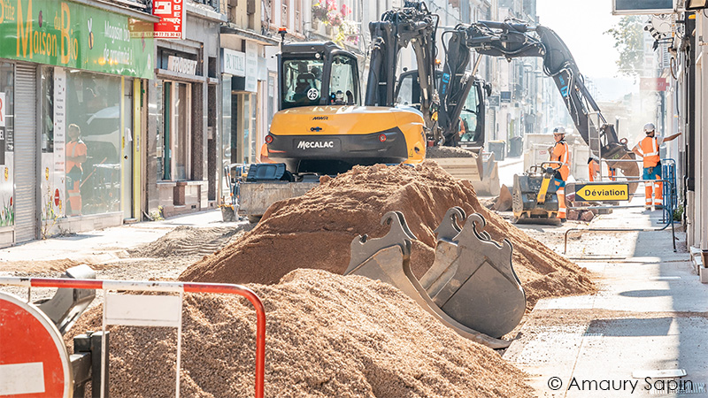 Travaux rue Jean Jaurès Roanne